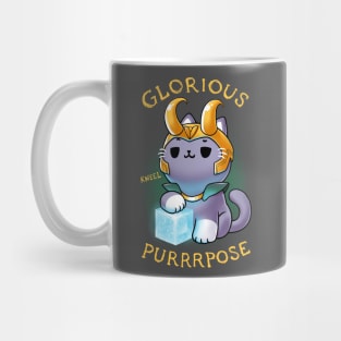 Glorious Purrrpose - Loki cat variant - Kneel Mug